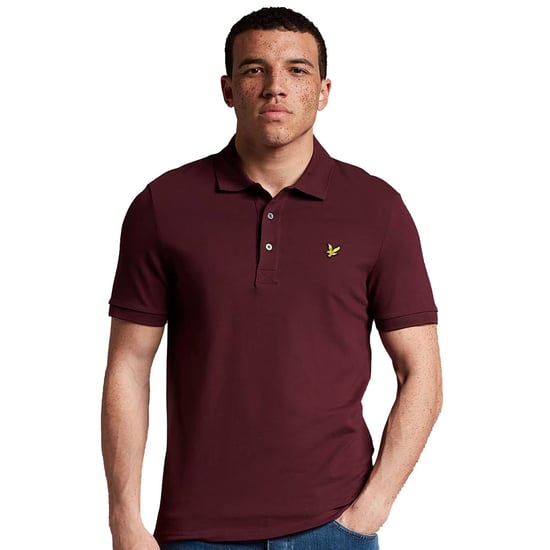 Polo de colores burdeos con logotipo en el pecho de Lyle and Scott - Image 1