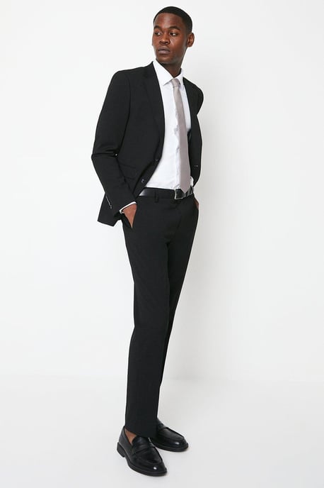 Tailored Fit Black Essential Suit Trousers - Image 2