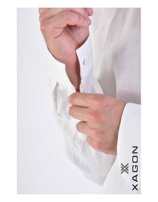 Xagon Camisa Manica del hombre Blanco - Image 5
