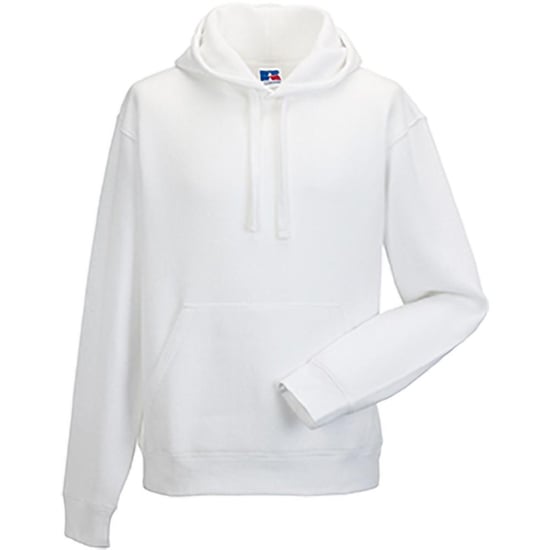 Russell Mens Authentic Hooded Sweatshirt / Hoodie (White) - Image 3