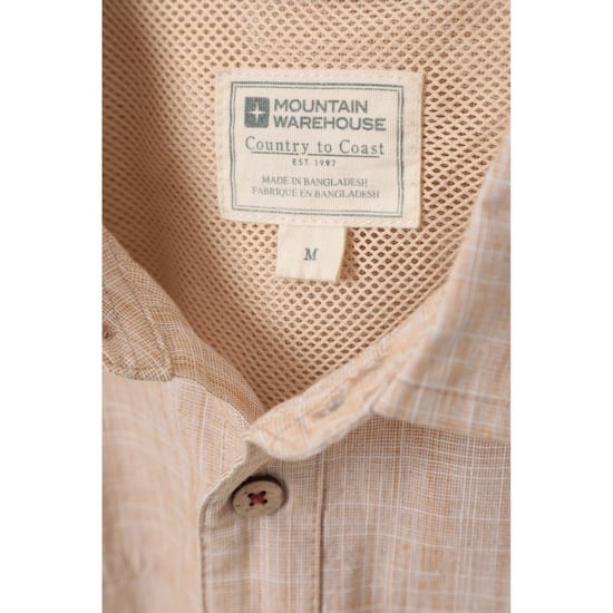 Mountain Warehouse Mens Coconut Slub Short-Sleeved Shirt (Yellow) - Image 3