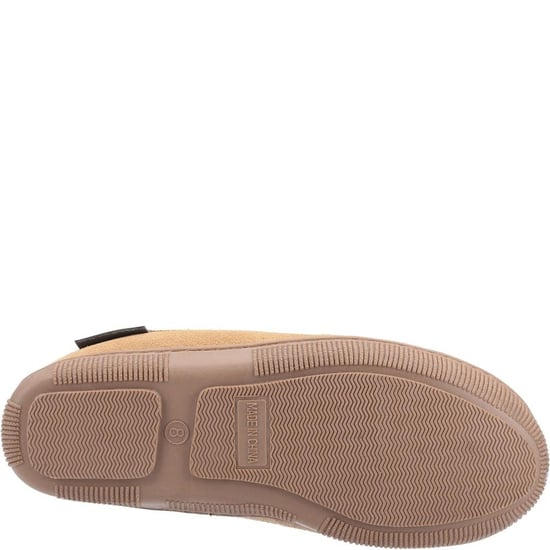 Hush Puppies Mens Ace Slip On Leather Slipper (Tan) - Image 4