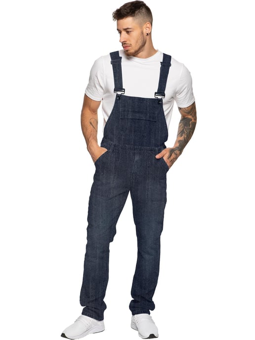 Enzo | Peto vaquero para hombre - Azul oscuro - Image 1