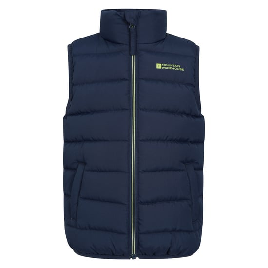 Mountain Warehouse Childrens/Kids Rocko Plain Padded Gilet (Dark Blue) - Image 1