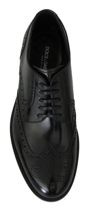 Zapatos Brogue Formales Derby de Cuero Negro Dolce & Gabbana - Image 2