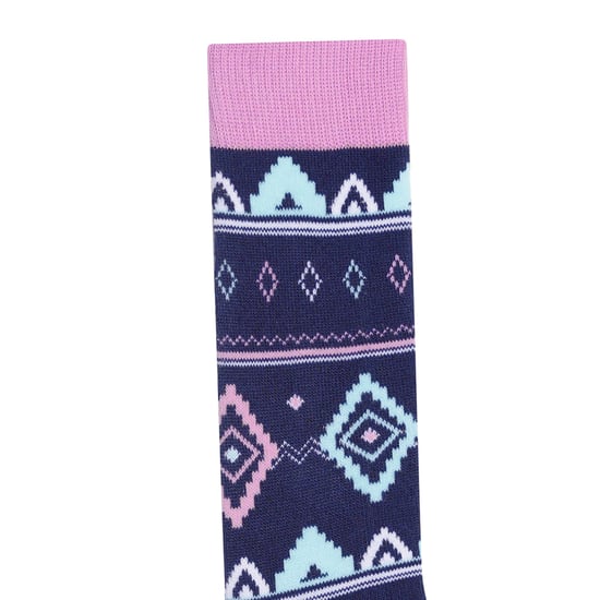 Dare 2B Childrens/Kids Fair Isle Seamless Ski Socks (Orchid/Moonlight Denim) - Image 2