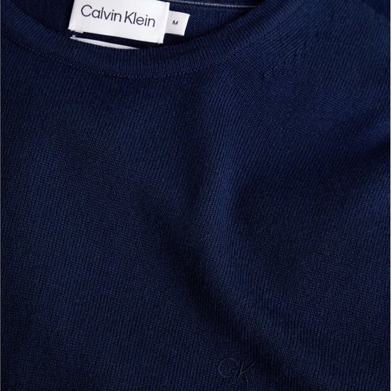Jersey de lana merino para hombre de Calvin Klein en azul marino - Image 3