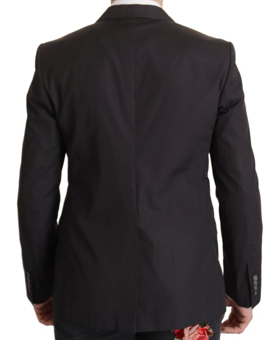 Blazer de hombre de una sola botonadura TAORMINA negro de Dolce & Gabbana - Image 5