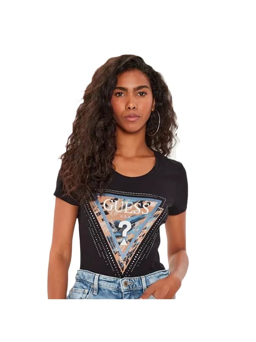 Camiseta de mujer Guess G con estampado de pedrería - Image 1