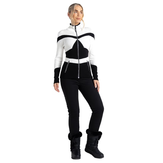 Dare 2B Womens/Ladies Rocker Zip Sweater Top (Black/White)