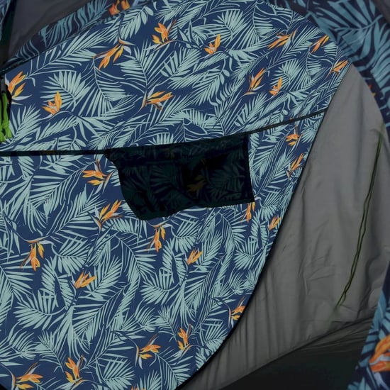 Regatta Malawi Hawaiian 2 Person Pop-Up Tent (Navy/Grey/Orange)