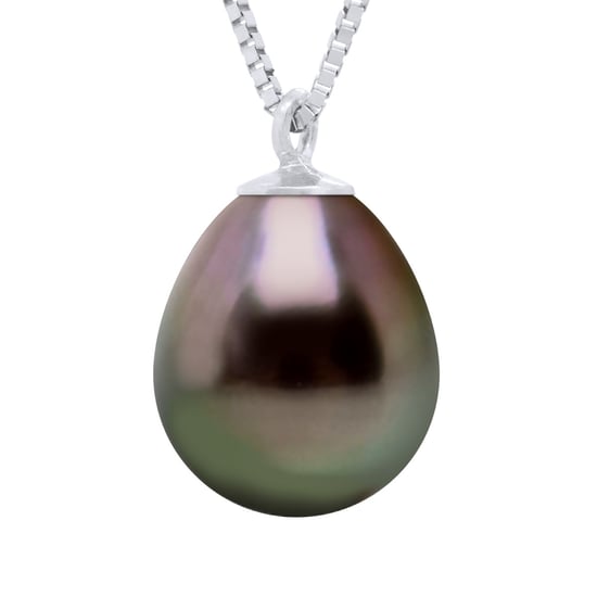 Necklace Real Cultured Tahiti Pearl Pear 9-10 mm