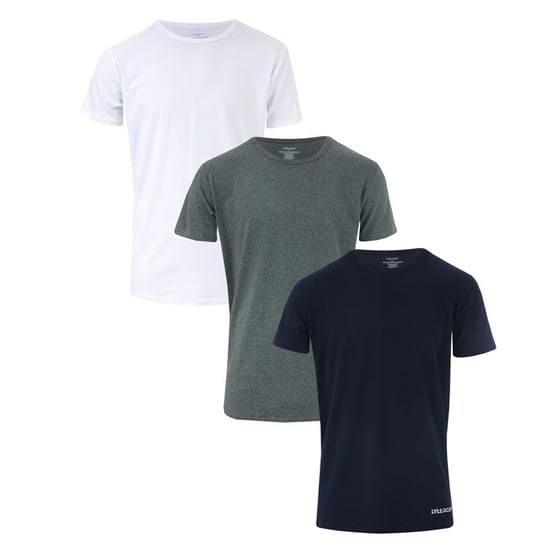 Men's Lyle And Scott Ellijah 3 Pack Lounge T-Shirts in Black Grey - Image 3