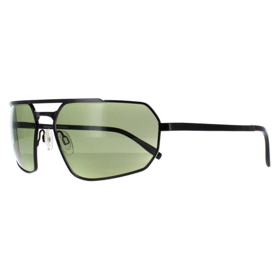 Serengeti Rectángulo Hombre Negro Brillante Capa Transparente Mineral Polarizado 555nm Verde Hinkley - Image 1