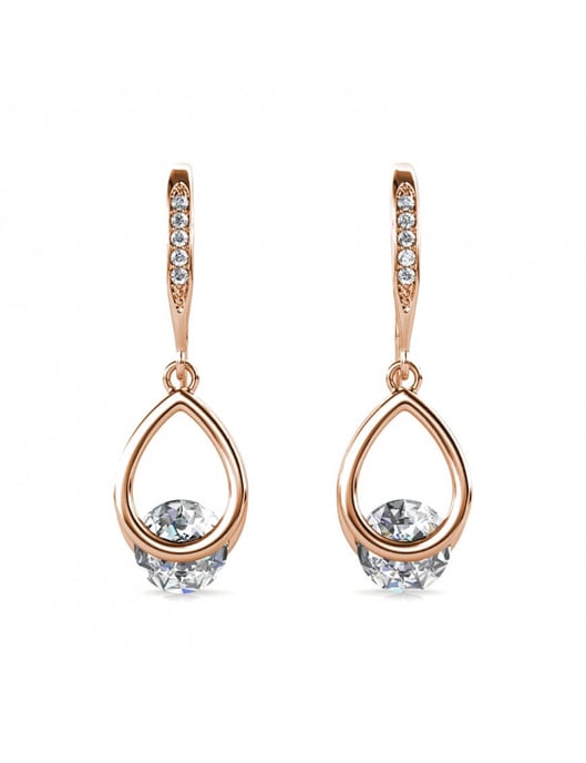 Pendientes Tristin Hook - Oro rosa y cristal - Image 3