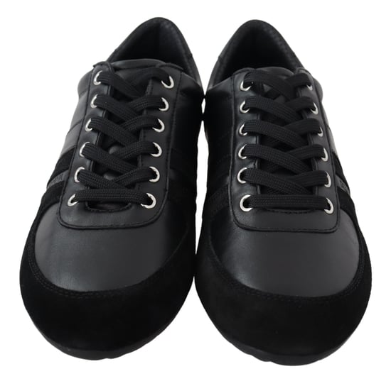 Zapatillas Casual de Cuero Negro con Logo para Hombre de Dolce & Gabbana - Image 5
