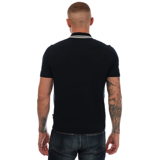 Ted Baker Mahana Mens Navy Stitched Polo Shirt