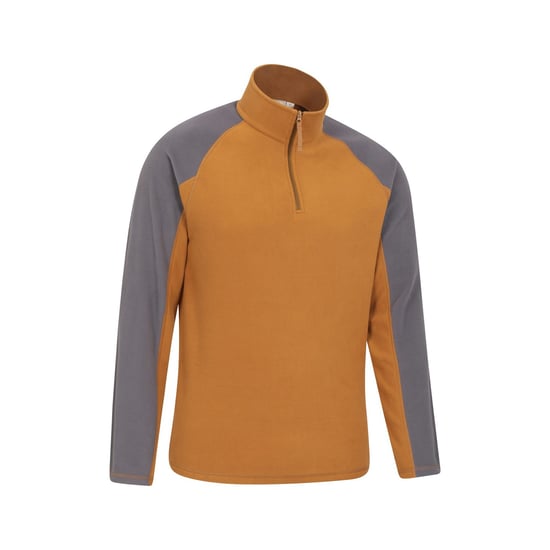 Mountain Warehouse Mens Ashbourne II Half Zip Fleece Top (Mustard) - Image 4
