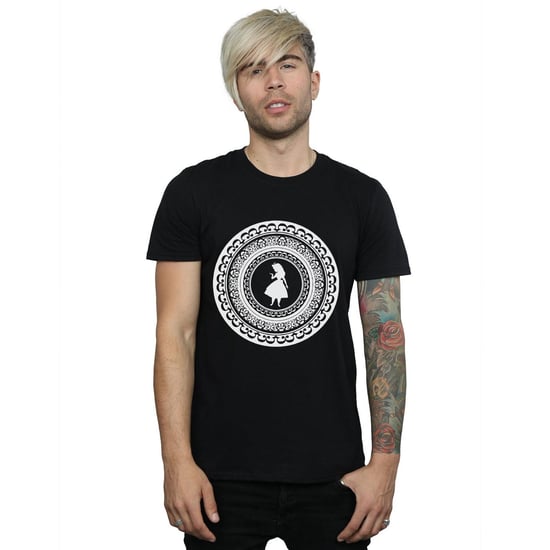 Disney Mens Alice In Wonderland Circle T-Shirt (Black)