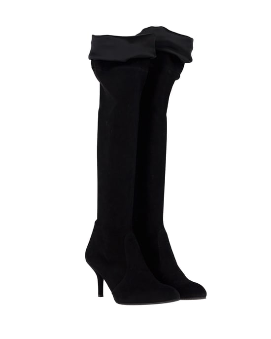 Stuart Weitzman Tieland Over-The-Knee Boots in Black Suede - Image 3