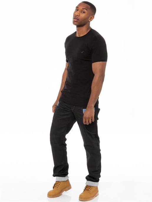 Enzo | Pantalones vaqueros con puños para hombre - Negro/Azul - Image 5