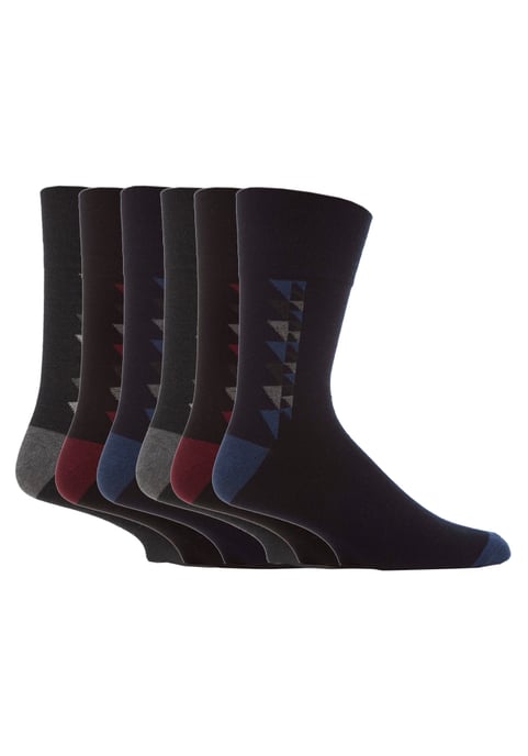Gentle Grip - Calcetines para hombre Bigfoot Honeycomb Top Algodón Rico Paquete de 6 - SOMRJ34 - Image 1