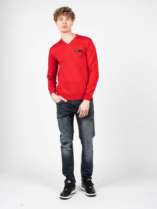 Plein Sport Suéter Merino del hombre rojo - Image 2