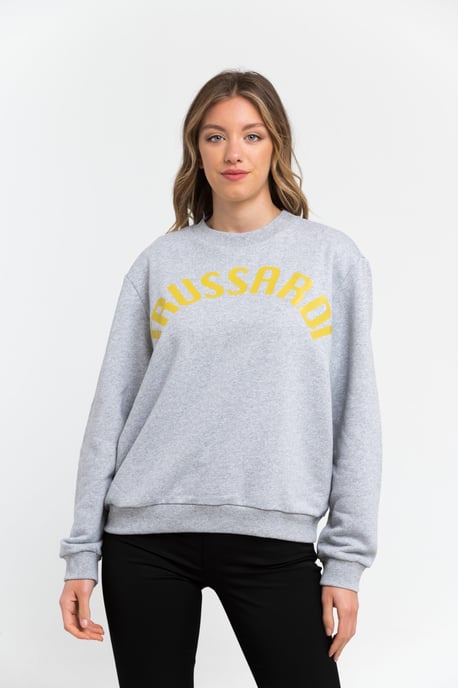 Suéter de algodón gris Trussardi para mujer - Image 1