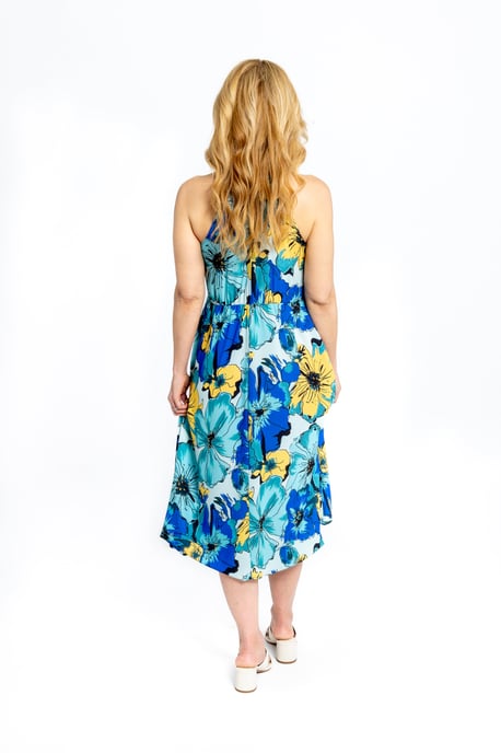 Vestido floral de cuello alto Tia - Image 3
