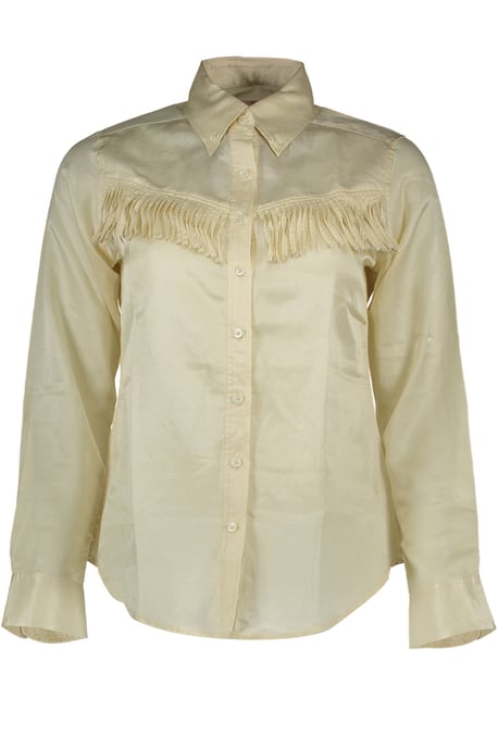 Camisa de algodón beige para mujer Gant - Image 1