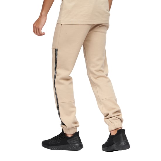 Crosshatch Mens Apollo Jogging Bottoms (Stone) - Image 4