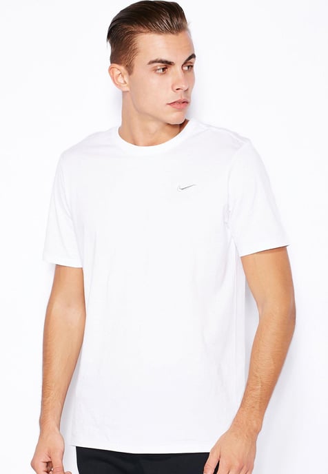 Nike Hombre Camiseta con logo bordado Blanco - Image 1