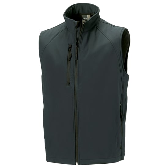 Russell Mens 3 Layer Soft Shell Gilet Jacket (Titanium) - Image 1