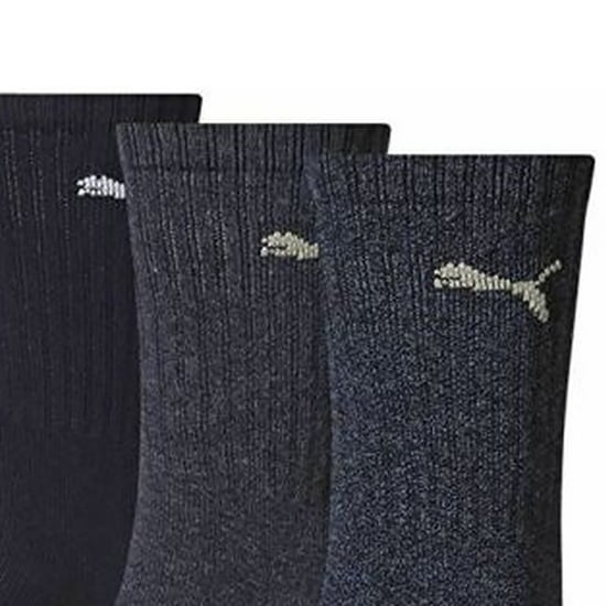 Puma Unisex Adult Crew Sports Socks (Pack of 3) (Navy) - Image 3