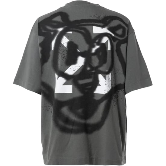 Off-White Teddy Arrow Logo Over Skate Fit Steel Iron T-Shirt
