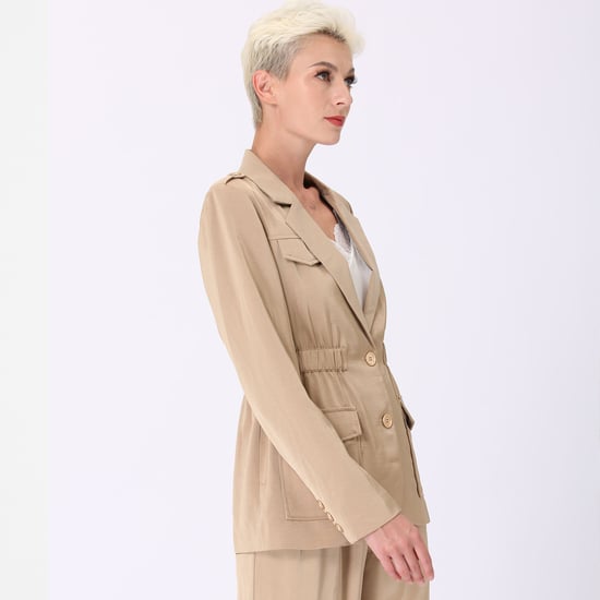 Safari blazer with gathered waist - Image 2