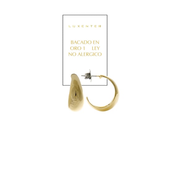 Pendientes Luxenter acabados en oro amarillo de 18K - Ami - Image 2