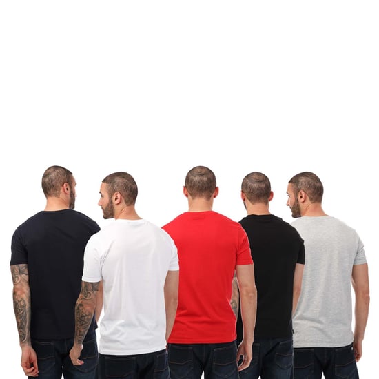 Men's Duck and Cover Comonwell 5 Pack T-Shirts in Multi colour