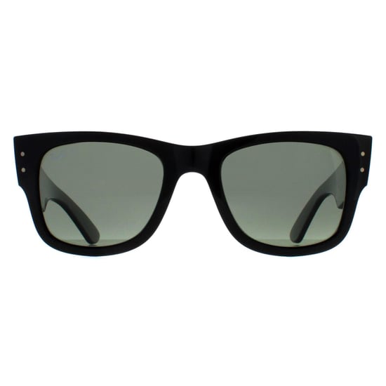 Ray-Ban Cuadradas Unisex Negro Pulido Verde Polarizadas RB0840S Mega Wayfarer - Image 1