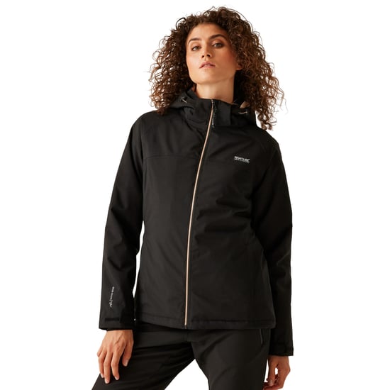 Regatta Womens/Ladies Frelton Waterproof Jacket (Black/Warm Taupe)