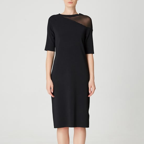 Minimalist jersey dress with asymmetrical cutting - Image 5