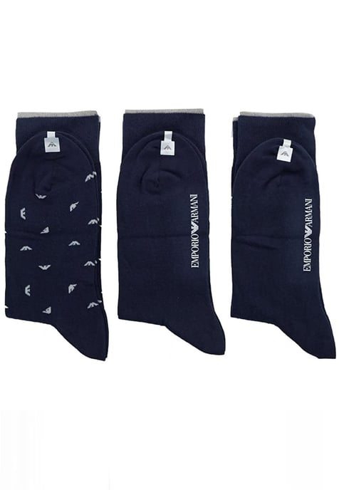 Emporio Armani Set de Regalo de 3 Pares de Calcetines para Hombre en Azul Marino - Image 2