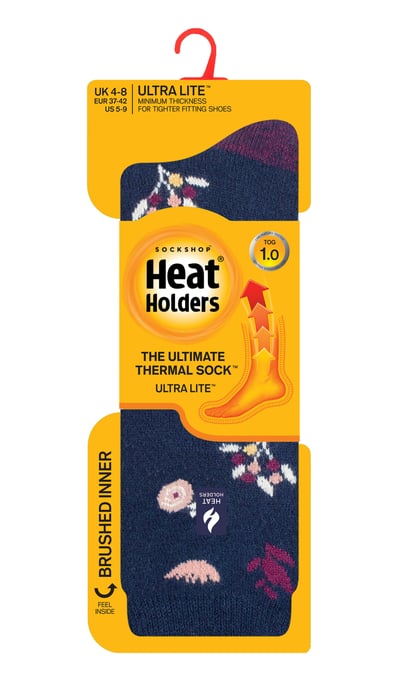 Heat Holders - Calcetines térmicos de mujer con diseño de hilo interior cepillado Ultra Lite - Indigo (Sidari) - Image 2