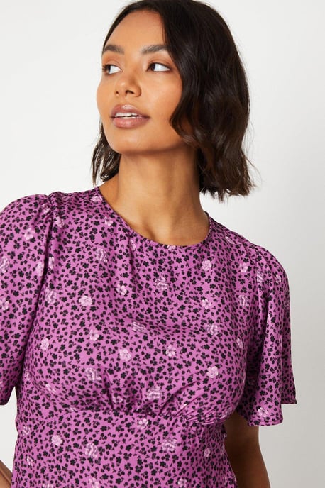 Purple Floral Margot Dress