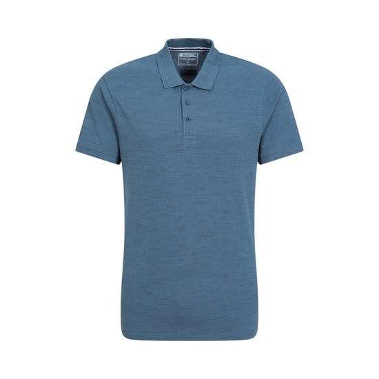 Mountain Warehouse Mens Dawnay Textured Pique Polo Shirt (Blue) - Image 1