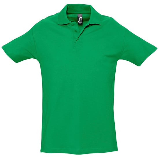 SOLS Mens Spring II Short Sleeve Heavyweight Polo Shirt (Kelly Green) - Image 1