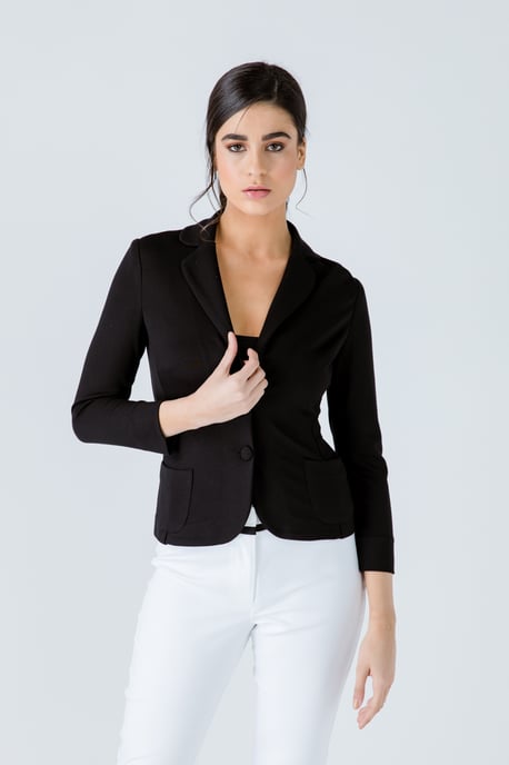 Black Punto di Roma Fitted Jacket