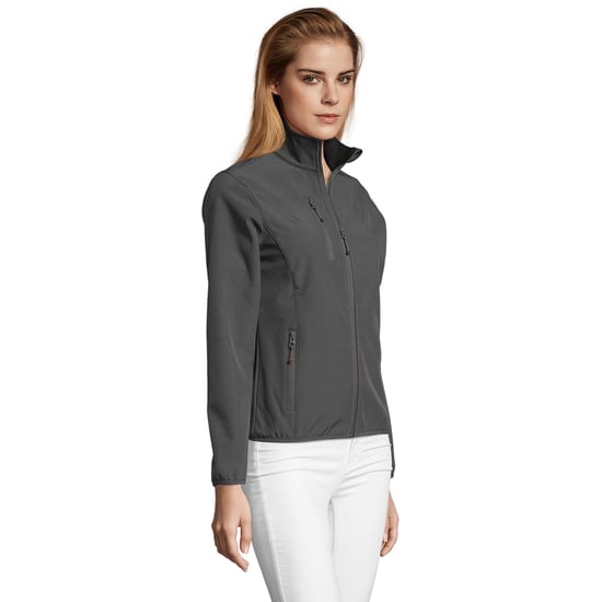SOLS Womens/Ladies Radian Soft Shell Jacket (Charcoal Grey Solid) - Image 3
