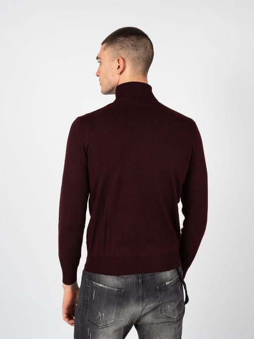 Xagon Man Suéter Turtleneck del hombre rojo - Image 4