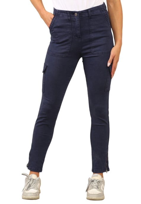 MYT Pantalones Cargo Chino Tobilleros para Mujer en Azul Marino - Image 1